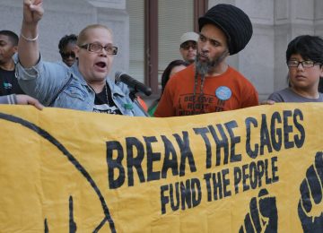 May Day Rally 2018 - Organized by the Coalition for a Just DA - Focused on ICE out of Philly and Decarceration - Break the Cages, Fund the People